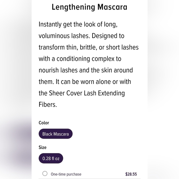 Sheer Cover Black Lengthening Mascara + Lash Extending Fibers Set In Full Size - Picture 5 of 9